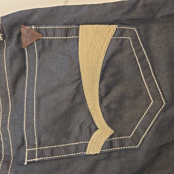 Gillys Extra Slim Straight Leg Button Fly Embroidered Western Jeans Black Sz 32 - Picture 6 of 13